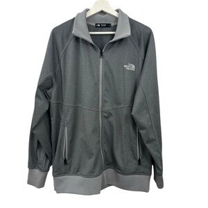 The North Face Men's Tech Fleece Zip-Up Stretch Jacket Gray Polyester Size L
